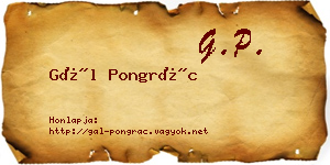 Gál Pongrác névjegykártya